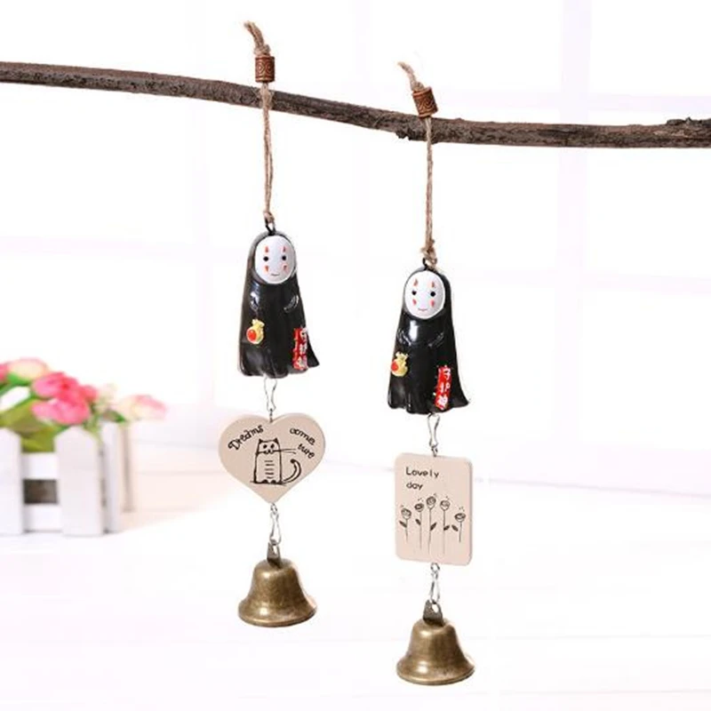 Cartoon Totoro Bells Wind Chimes Romantic Greetings Personality Gifts Japanese Resin Door Decorations Car Hanging Jewelry | Дом и сад