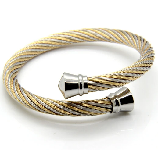 Браслет манжета из нержавеющей стали для мужчин и женщин большая тяжелая