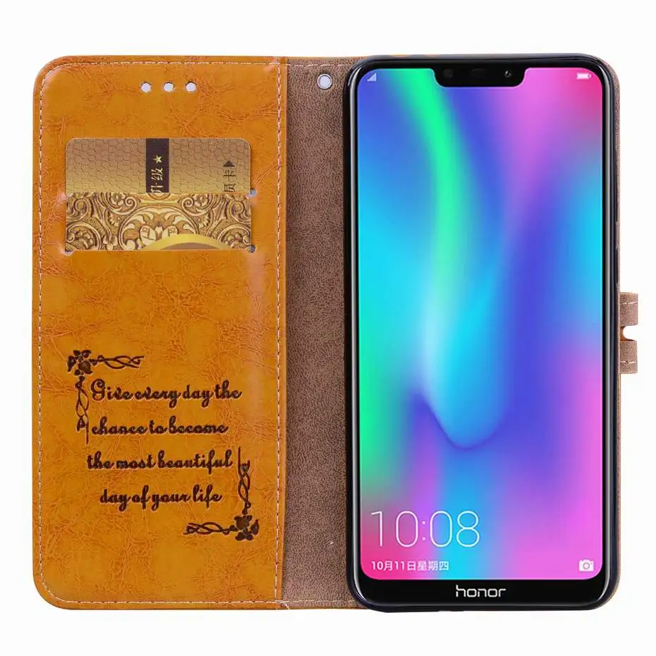 Honor 8C чехол для Huawei BKK-L21 6 26 телефона из искусственной кожи 8 C BKK L21 Honor8C флип-чехол |