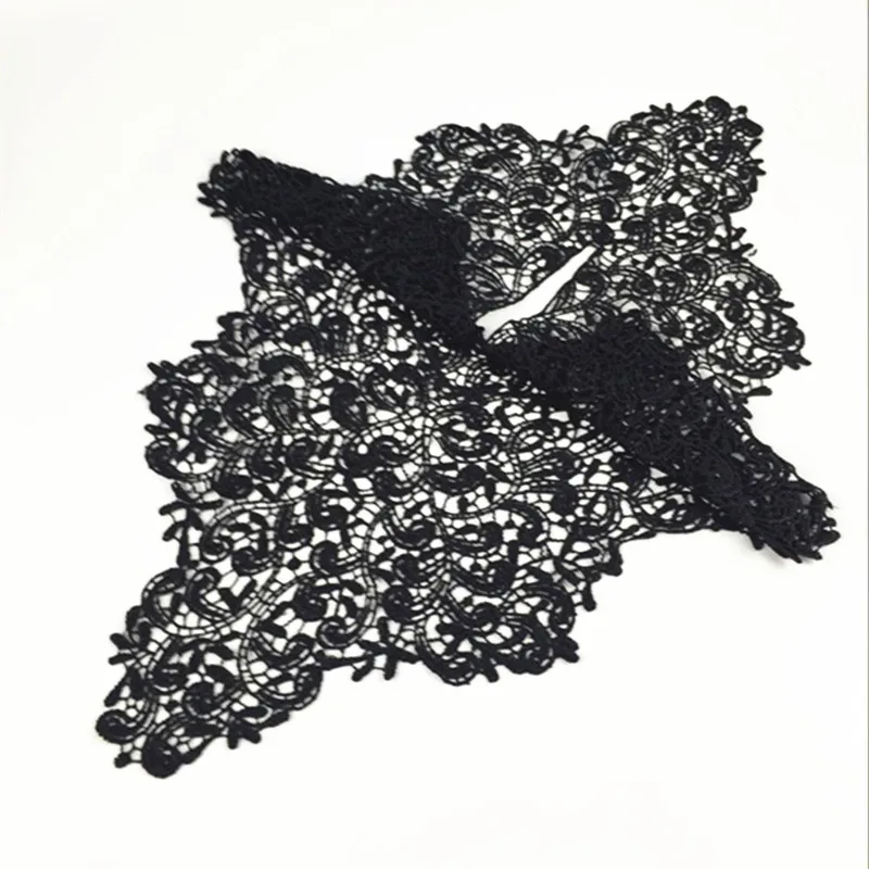 2 шт. Кружевная аппликация для воротника с водорастворимой вышивкой|lace fabric|collar