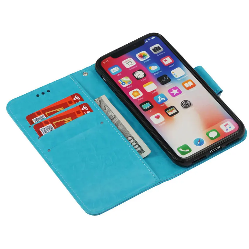 Чехол Кошелек для телефона iPhone XR XS Max X 6 S 7 8 Plus ретро кожаный флип чехол с