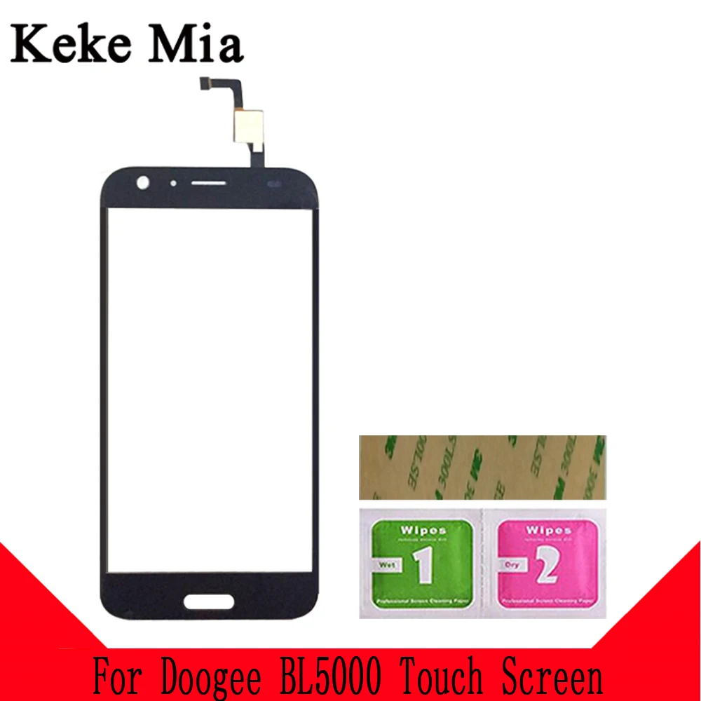 Black No Tools Keke Миа 5,5 дюймов Для Doogee bl5000 Сенсорная панель дигитайзер Переднее стекло Замена объектива Запчасти BL 5000 инструменты - Цвет: Black No Tools