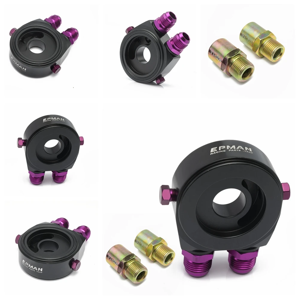 Универсальный автомобильный масляный фильтр EPMAN M20 X 1 5 AN10/AN8|sandwich plate adapter|sandwich