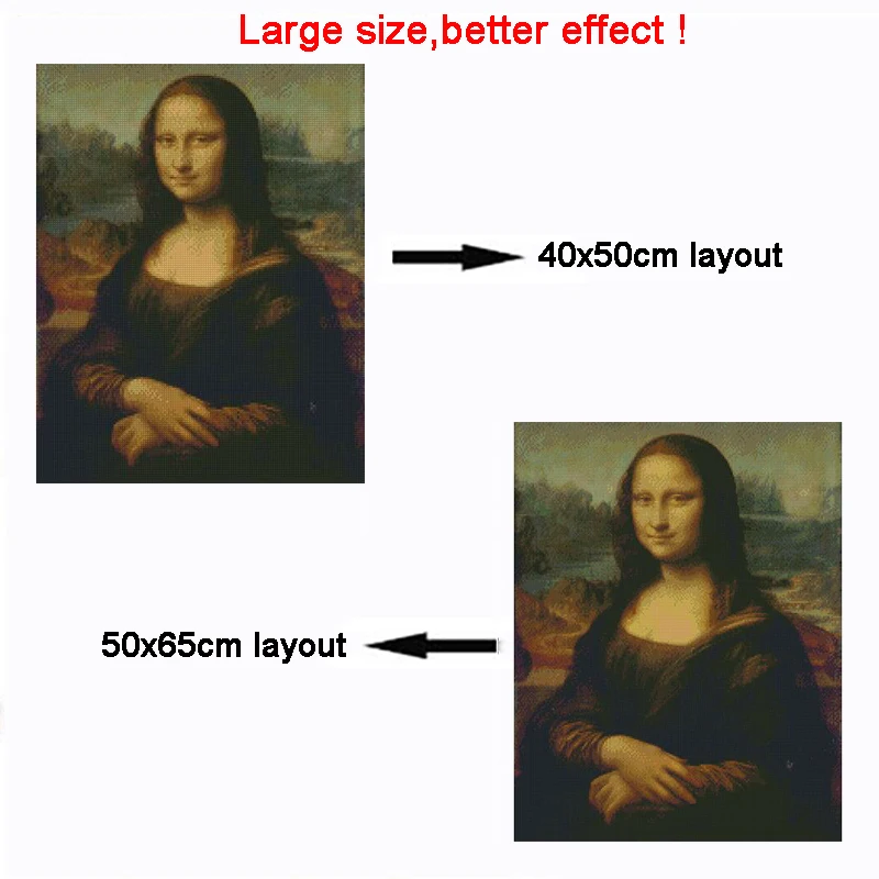 5D DIY Полная квадратная/круглая дрель Алмазная картина «Leonardo da Vinci Mona Lisa» Алмазная вышивка крестиком Настенный декор хобби