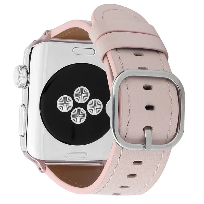 Классический ремешок из натуральной кожи для Apple Watch iWatch Band 44 мм 42 мм 40 мм 38 мм Серия 1 2 3 4 браслет металлическая Пряжка ремешок для часов