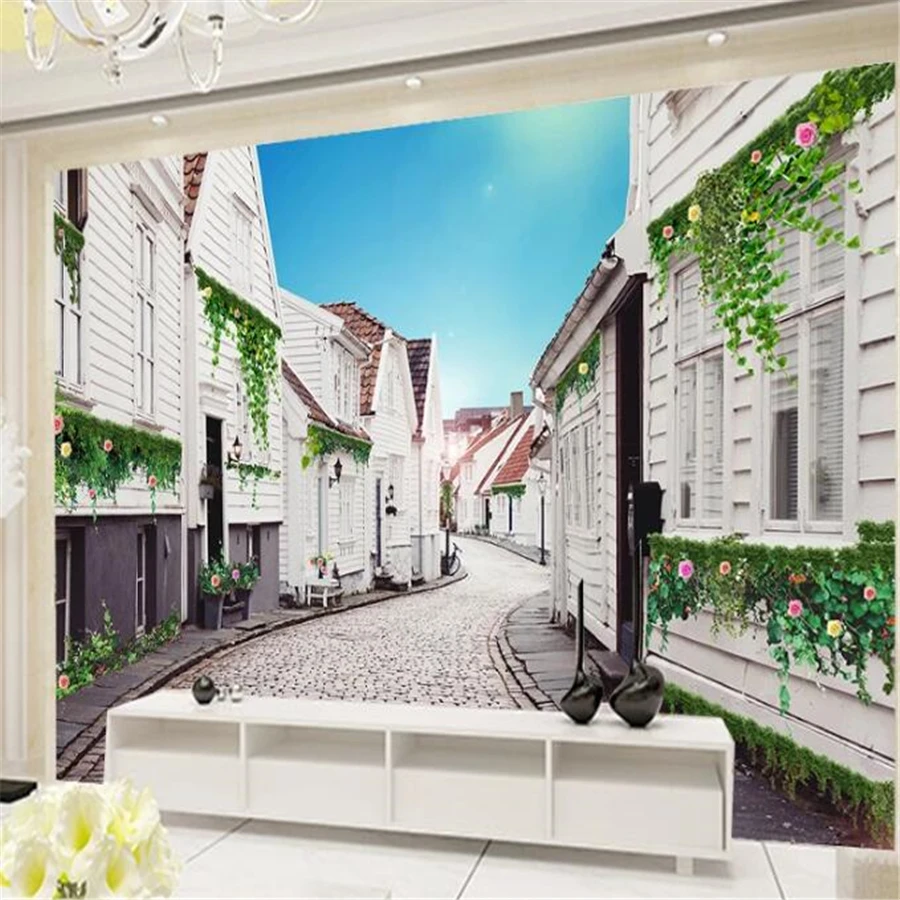 Обои на заказ 3D обои европейский город украшение живопись гостиная спальня