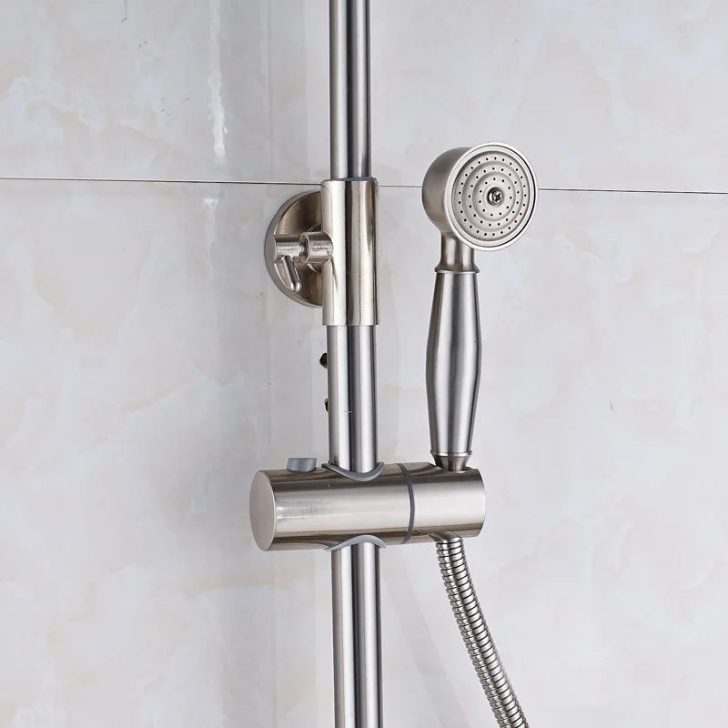 Набор для душа из матового никеля с дожсветильник кой настенный смеситель ванны