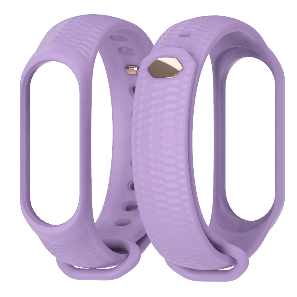 Purple Ремешок mi jobs mi Band 4 для Xiaomi mi Band 4 браслет силиконовые умные часы браслет mi band 4 аксессуары mi Band 3 ремни - Цвет: Purple