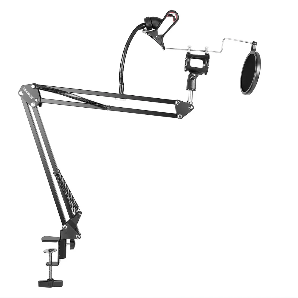 Neewer Регулируемая записывающая микрофонная подвеска стрелы ножничная подставка +