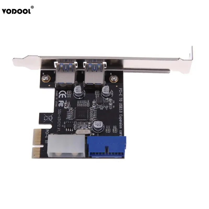 Плата расширения VODOOL USB 3.0 PCI E внешний 2 портовый 3 0 + внутренний 19 контактный