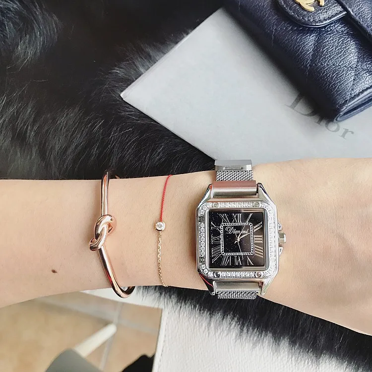 

watch women luxury top brand fashion stainless steel ladies wristwatches quartz clock high quality silver watche for women