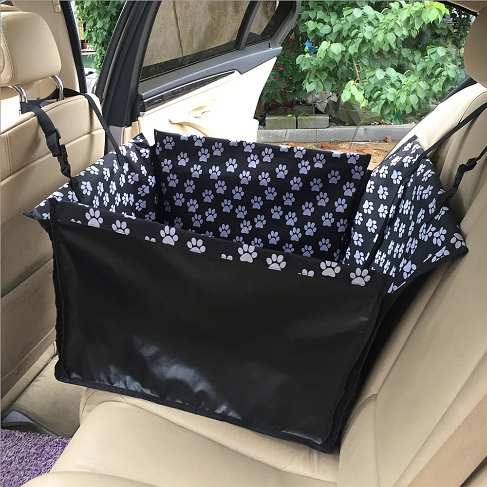 

Pet Carriers Oxford Fabric Paw pattern Car Pet Seat Cover Dog Car Back Seat Carrier Waterproof Pet Mat Hammock Cushion Protector