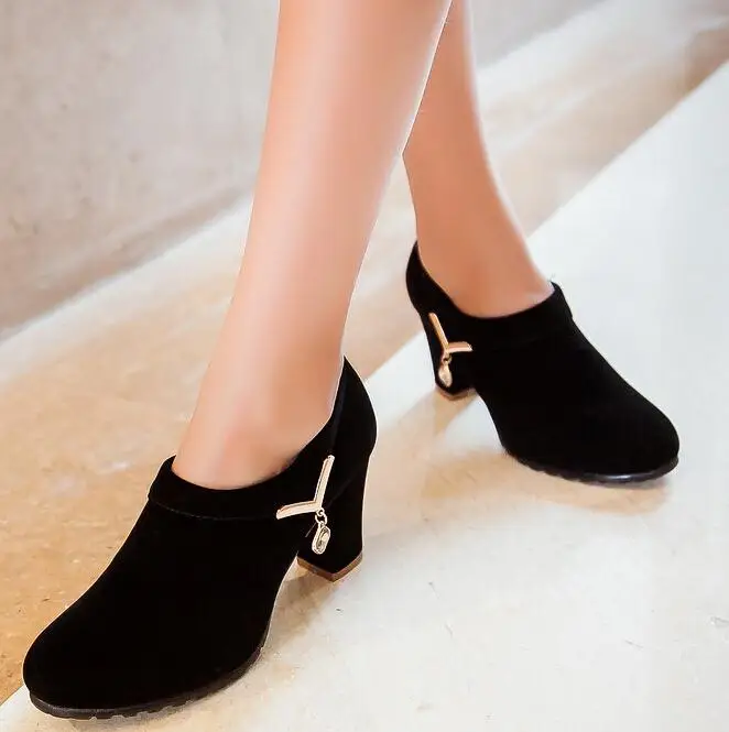 

ANMAIRON Women Boots Big Size 34-43 platform boots Hidden Cutouts Casual Wedding Shoes high boots zipper Womens Ankle Boots