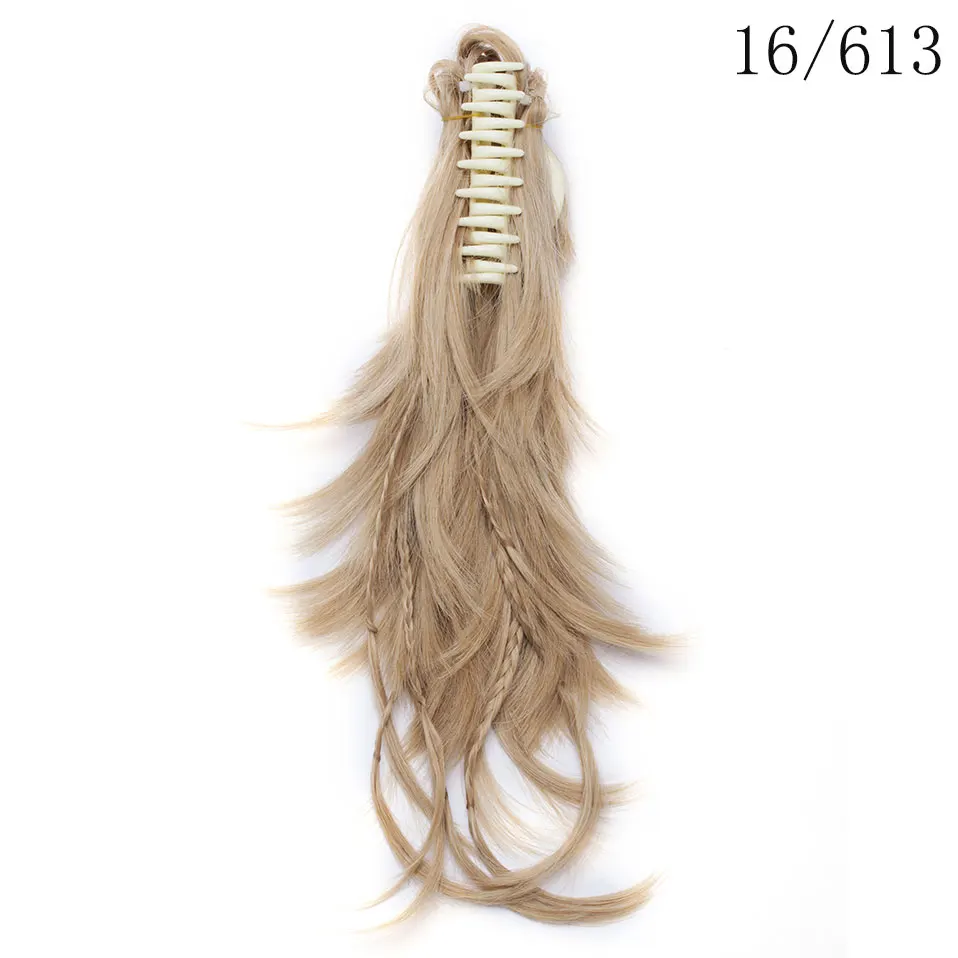 mix color SNOILITE, 12 дюймов, синтетические, сделай сам, волосы, черные, коричневые, косички, коготь на конском хвосте, на заколках, волосы для наращивания, конский хвост, шиньоны - Цвет: mix color