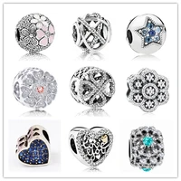 btuamb new arrival love heart star flower animal angle wings crystal beads fits european brand charm bracelets making jewelry