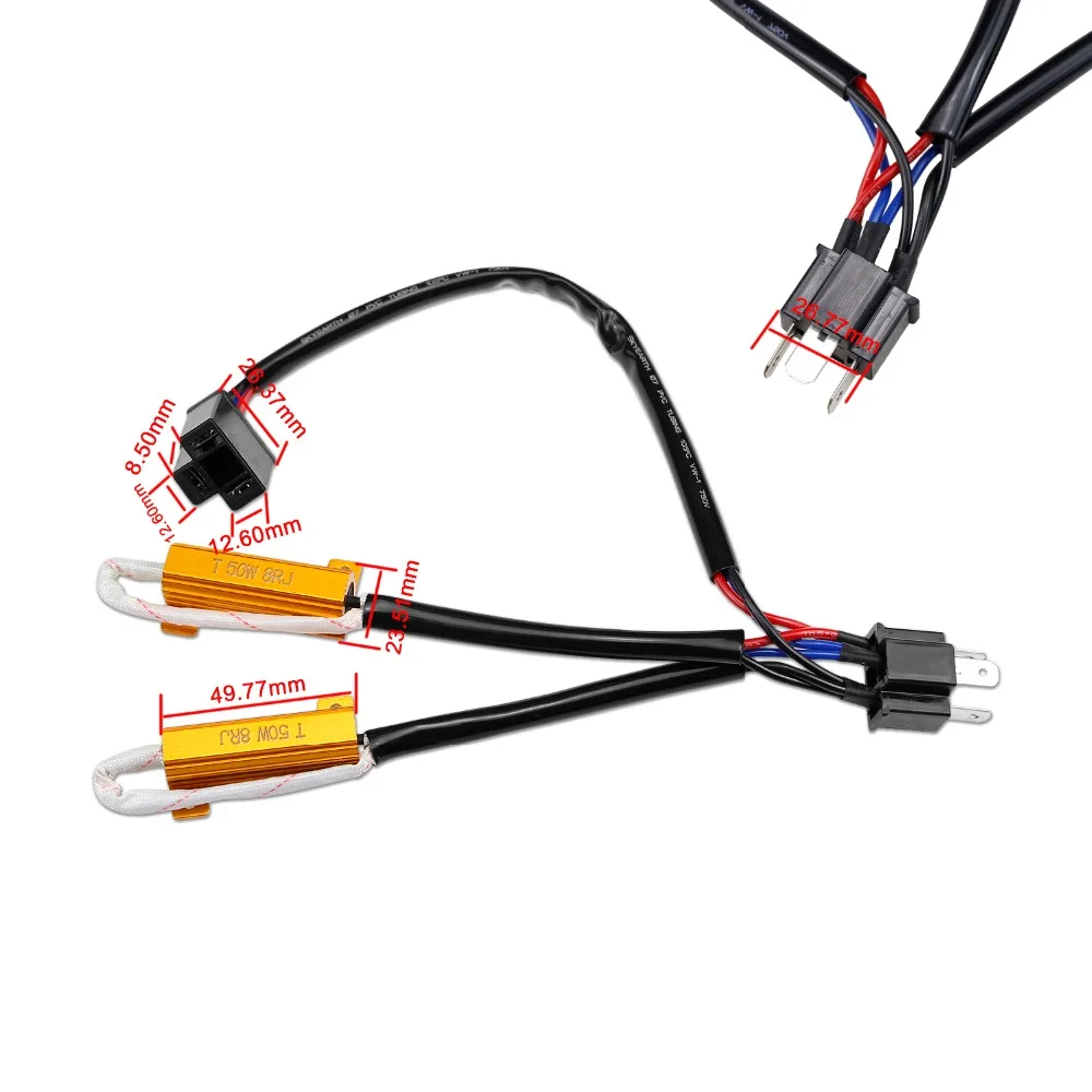 LEADTOPS 2 шт. H4 H7 светодиодный декодер нагрузочный резистор для H8 H9 H11 9005 9006