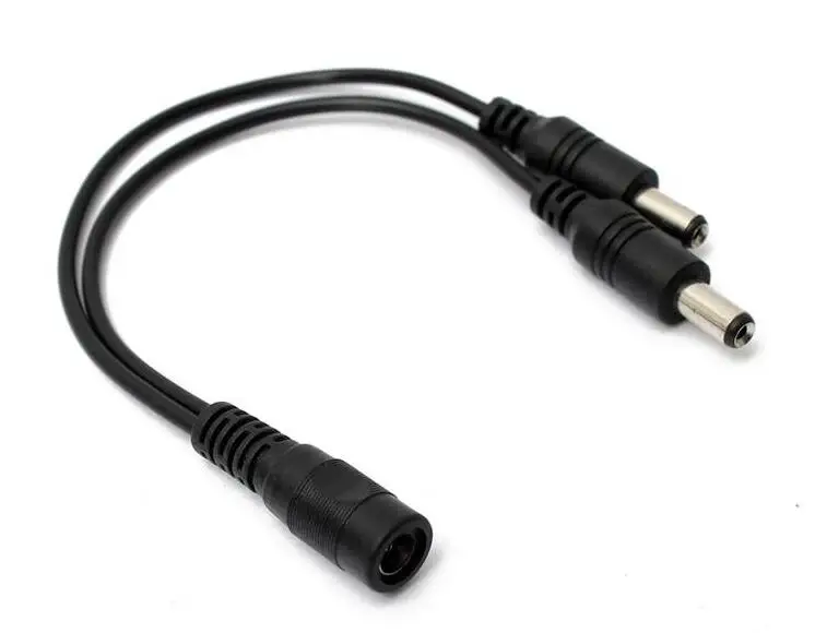 Разветвитель питания постоянного тока с 1 розеткой на 2 штекерами адаптер 5 5x2 мм