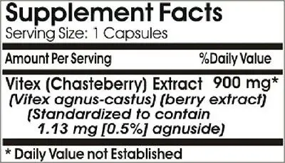 Витекс Chasteberry экстракт,(Agnus Castus) 900 мг, целомудренная ягода сделано в США