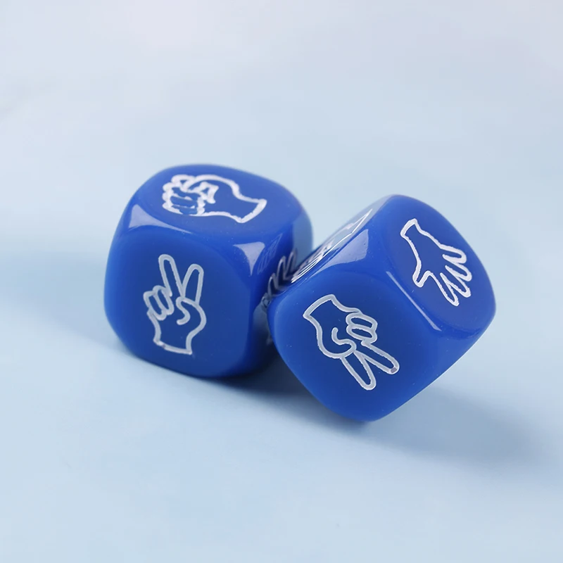 2 шт./компл. забавные игральные кости для питья ножницы рок-бумаги 6-сторонние