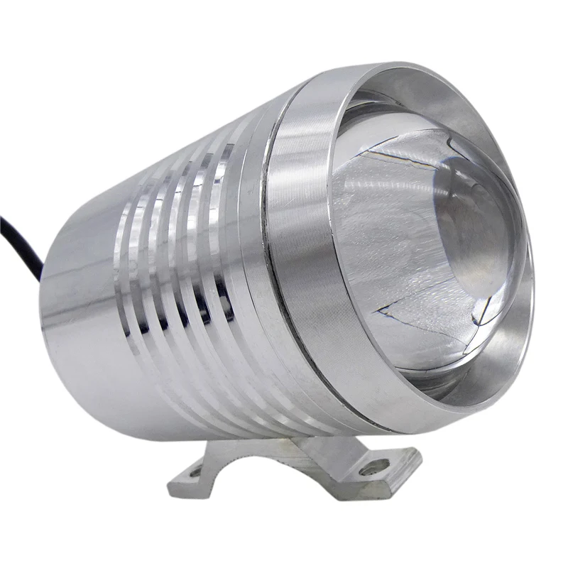 Горячая 1200LM 30 W верхний Высокий Низкий Луч Светодиодные фары для мотоциклов вождения мотоцикла противотуманная сигнальная лампа-вспышка моторная фара лампы - Цвет: Серебристый