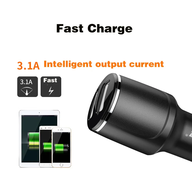 Автомобильное зарядное устройство HSC 3 1 а с двумя usb портами умный адаптер быстрой