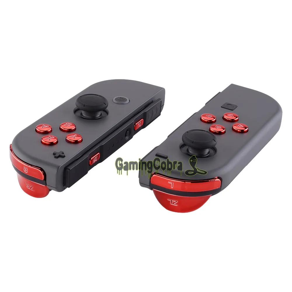Хромированные красные Сменные Клавиши направления ABXY SR SL L R ZR ZL триггер полный набор кнопок с инструментами для nintendo Switch Joy-Con