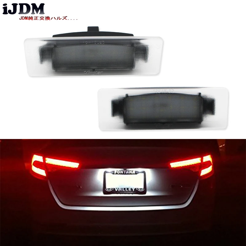 IJDM Белый светодиодный фонарь CAN bus для номерного знака в сборе KIA 2013 2015 Cadenza 2006 Optima