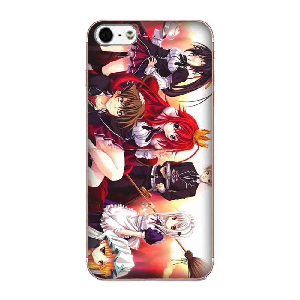 ТПУ сумочки для аксессуаров средней школы Dxd Rias Gremory Apple iPhone 4 4S 5 5C 5S SE 6 6S 7 8 Plus X XS Max XR