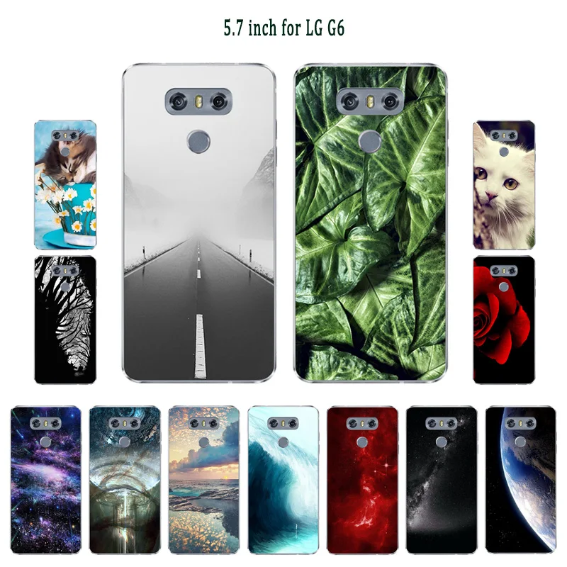 Чехол для LG G6 мягкая задняя крышка из ТПУ со спящей росписью силиконовый чехол с