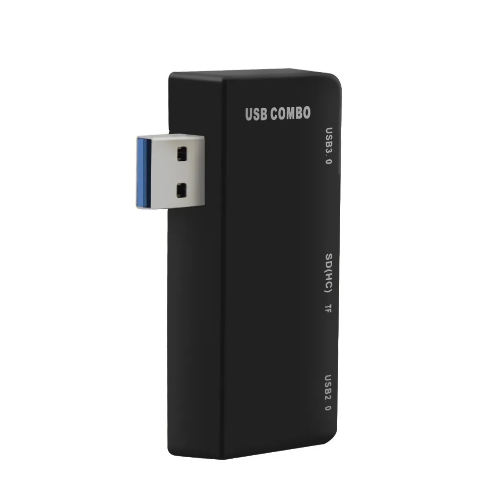 Черный CHYI 5 в 1 USB 3,0 концентратор USB-A до 1 Порты и разъёмы USB3.0/2,0 с SD/TF Card Reader Combo адаптер Micro USB зарядка Порты и разъёмы для Surface Pro 3 - Цвет: Черный