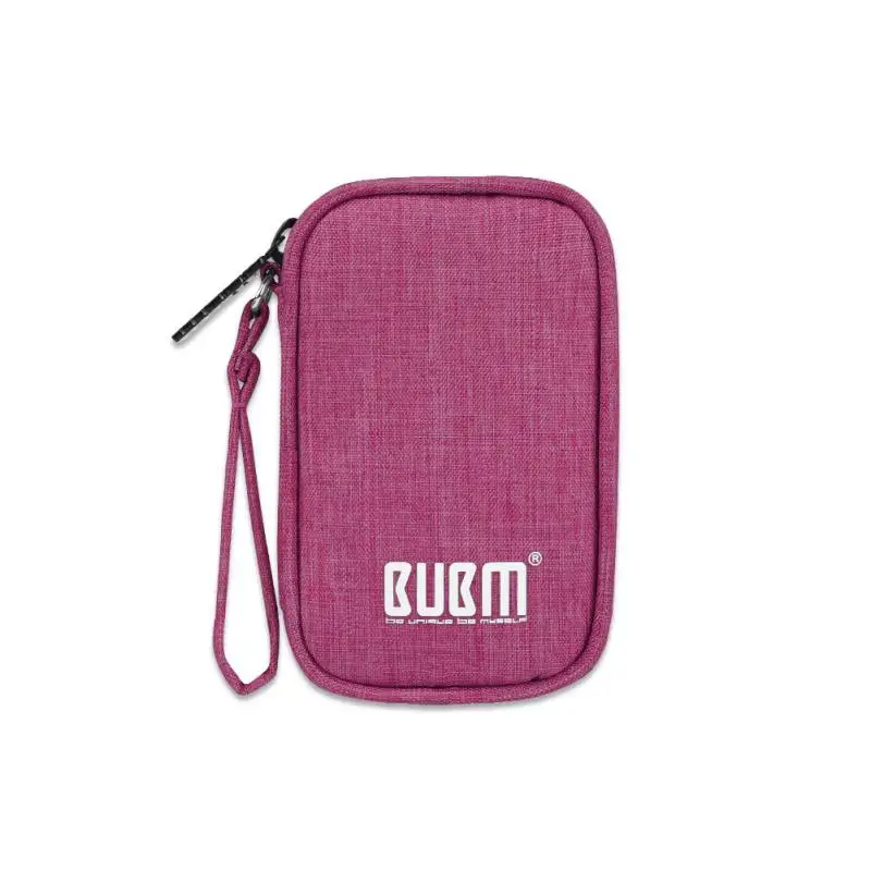 Rectangle rose red BUBM мини-сумка для путешествий, чехол для небольшой электроники и аксессуаров, наушники/кабели, сменный кошелек, сумка для путешествий - Цвет: Rectangle rose red
