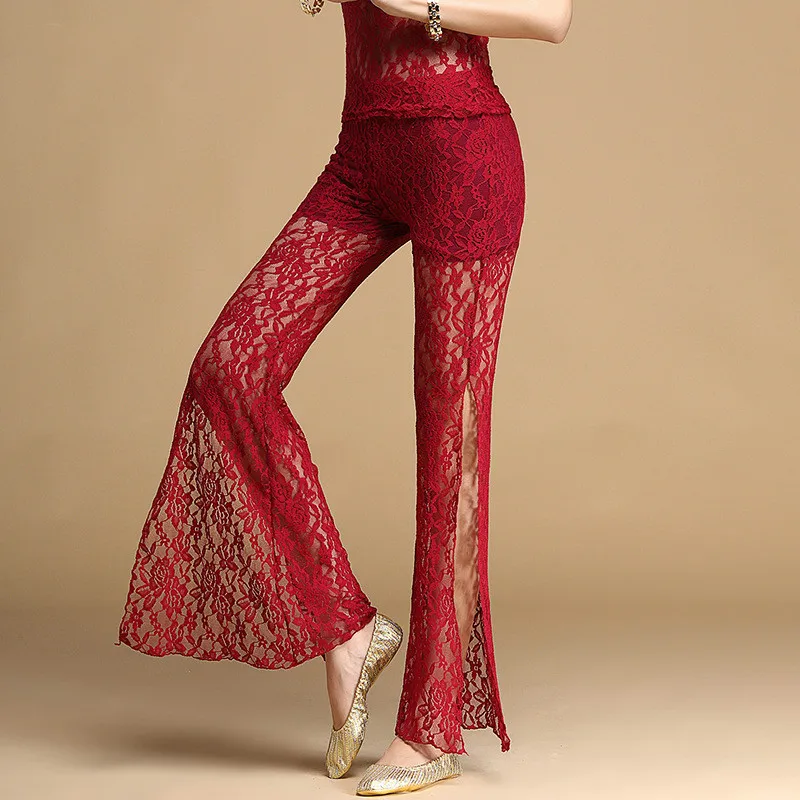 

Spring and Summer New Lace Belly Dance Practice Clothes Belly Dance Indian Dance Lace Furcal Pants
