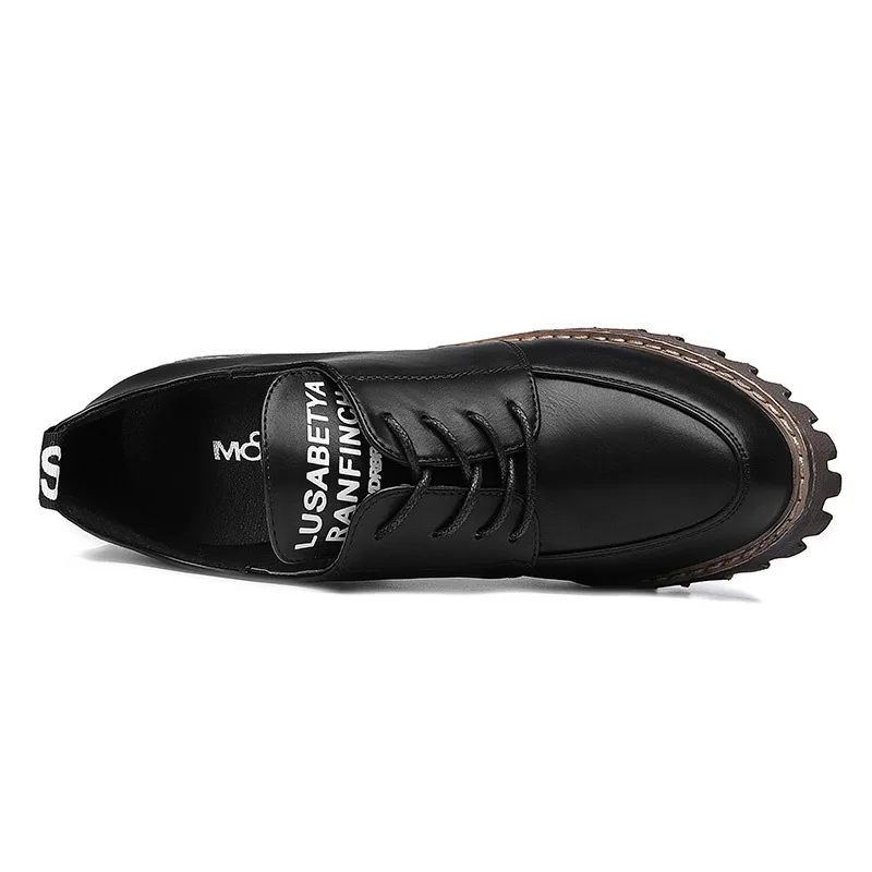 Женские туфли Весна Осень 2017 новые толстые на высоком каблуке маленькие кожаные