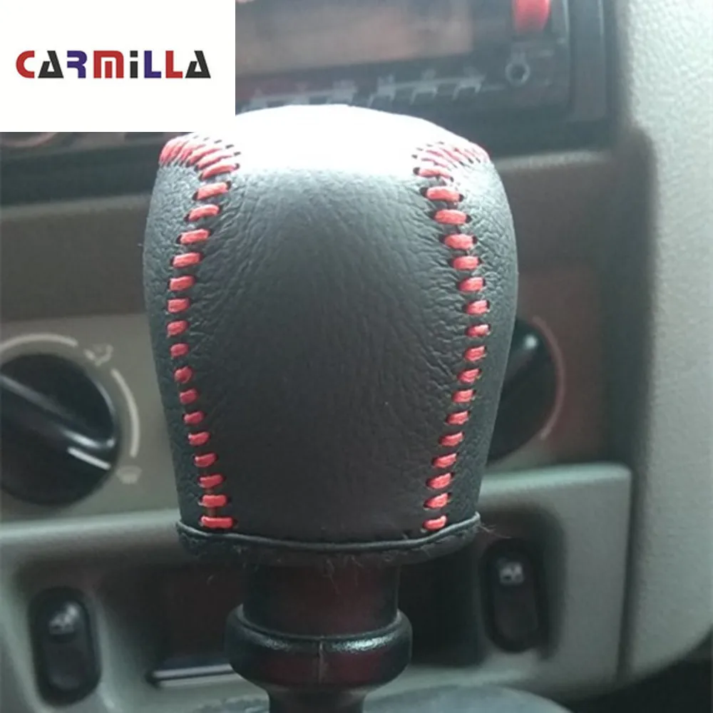 Кожаная автомобильная ручка переключения передач Carmilla защитный чехол MT