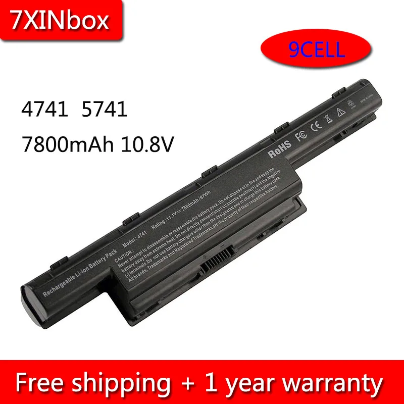 Аккумулятор 7XINbox 9cell 7800mAh AS10D31 AS10D41 для Acer 4741 4250 5741 4370 4771Z AS10D61 AS10D71 AS10D51 AS10D75