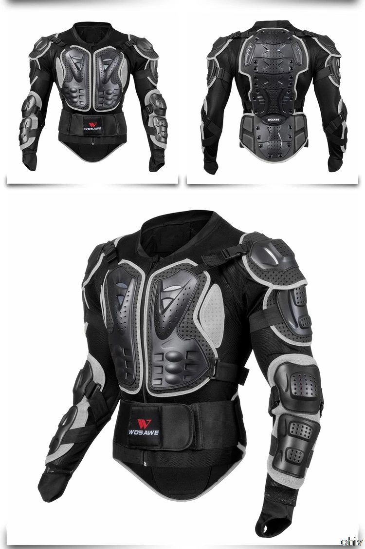 WOSAWE мотокросса Броня заездов Motocicleta тела футболка Armor куртка пвх EVA сзади плечо протектор шестерни Размер M-3XL