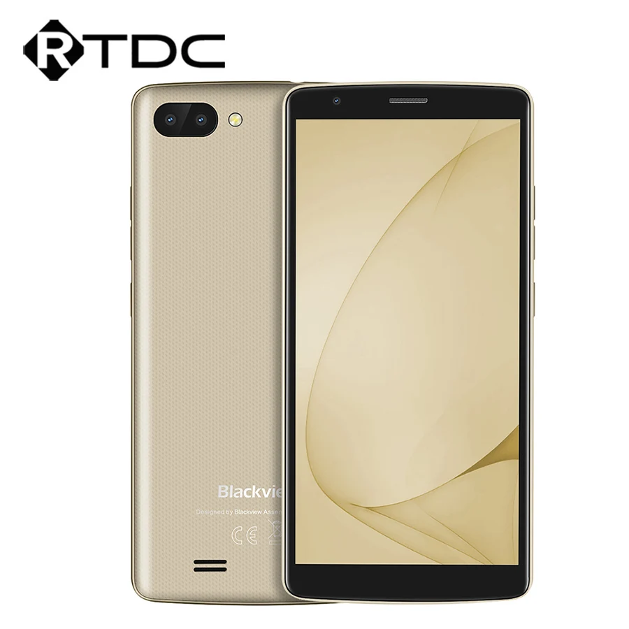 Blackview A20 смартфоны 18:9 5 дюймов Android Go двойная камера 1 Гб ram 8 rom MT6580M 5MP 3g мобильный