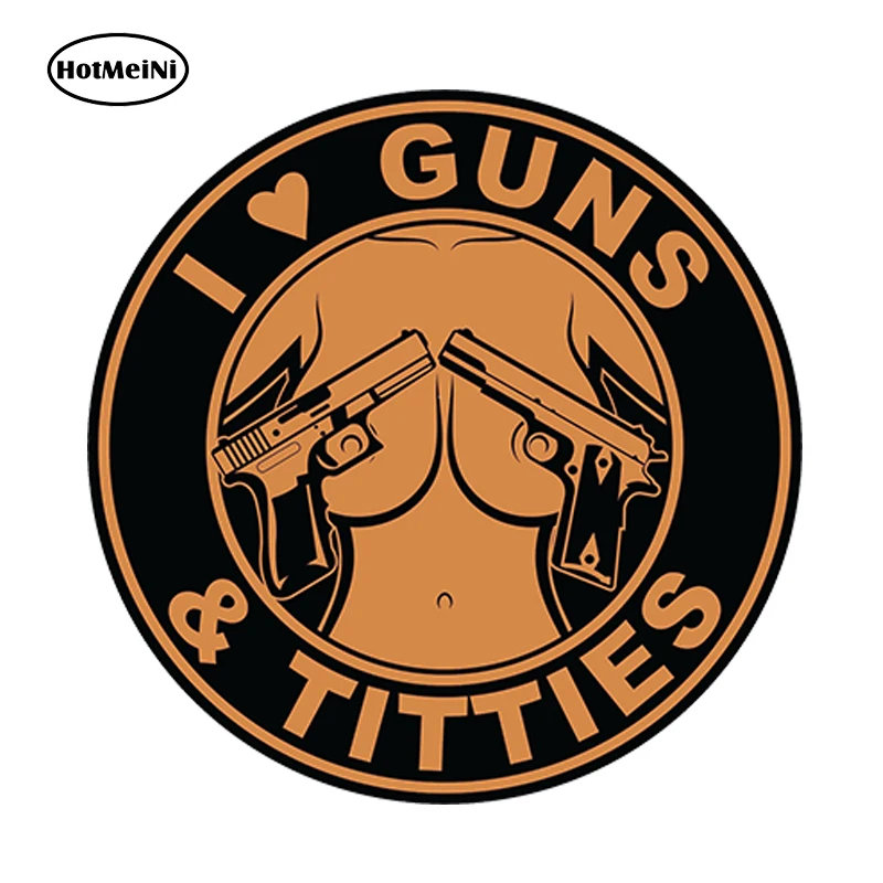 HotMeiNi автомобильный Стайлинг водонепроницаемые аксессуары I LOVE GUNS 3D наклейка