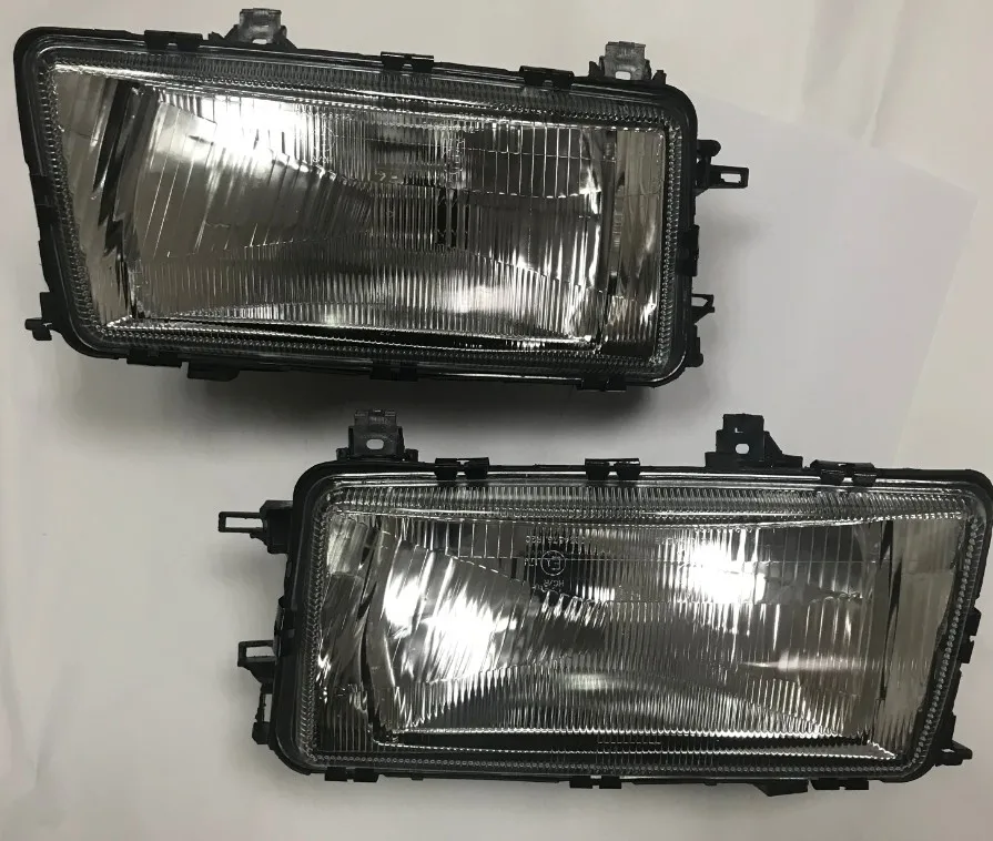 1 Pair Crystal 1 пара, передний головной светильник, светильник на голову для Audi 80 B3, автомобильный светильник s, в сборе, дневные ходовые 1986, 1987, 1988, 1989, 1990, 1991 - Цвет: 1 Pair Crystal