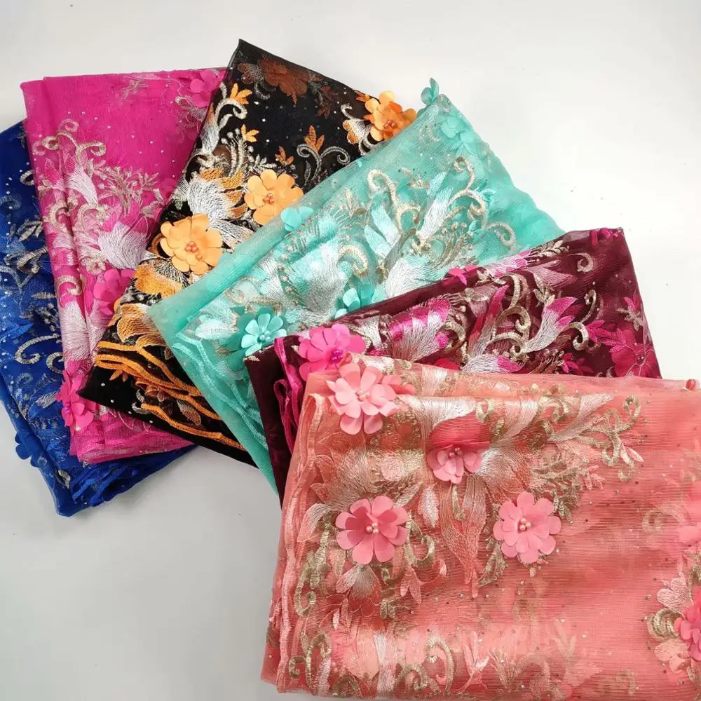 Pink African Lace Fabric Soft Embroidered Nigerian Laces Bridal High Quality French Tulle For Women | Дом и сад