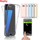 Прозрачный чехол Nephy для сотовых телефонов Samsung Galaxy S4, S5, S6, S7 Edge, S8, S9 Plus, S8Plus, S9Plus, Duos, Мягкий силикон, ТПУ, полное покрытие 360