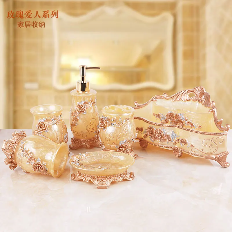 

bathroom five-piece wedding wash-and-rinse kit European-style postal bathroom kit bathroom supplies mouthwash cup dental tra