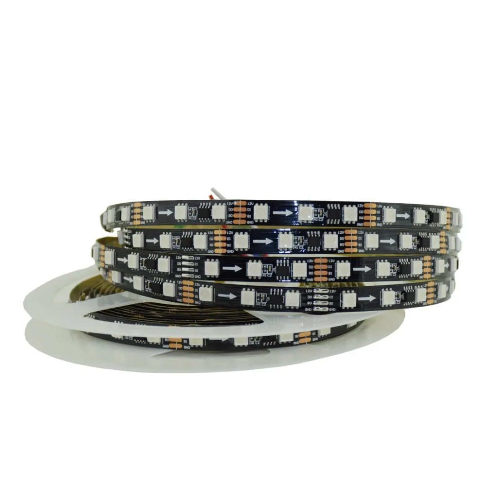 Addressable WS2818 WS2811 IC Update Dual-signal SPI LED Pixel Strip Epistar SMD5050 Full color RGB DC12V 30LEDs/60LEDs/M 5M/Reel | Лампы и