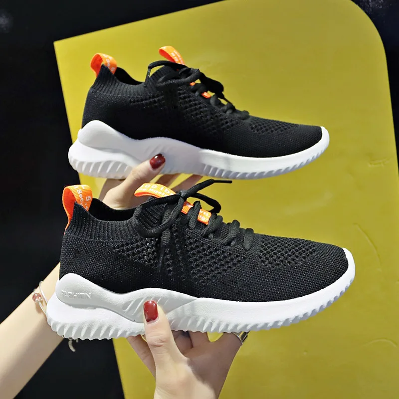 Новые летние дышащие женские кроссовки fly плетеные носки обувь для женщин в