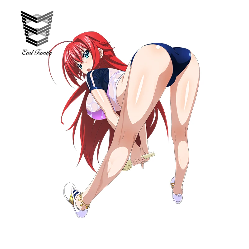 EARLFAMILY, сексуальные наклейки на автомобиль, для старшей школы, DxD Rias Gremory, 3D, для стайлинга автомобиля, виниловая наклейка на окна, стеклоочиститель, наклейка, аксессуары - Название цвета: Style A