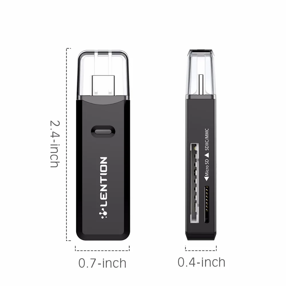 Lention USB 3 0 устройство чтения карт памяти для TF/SD/Micro SD карты черный белый цвет