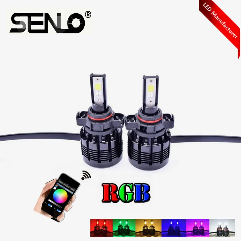 Wifi led RGB LED Противотуманные фары приложение управления H1 H3 H4 H7 H8 H11 HB3 hb4 5202 H27