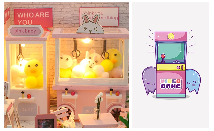 Cutebee кукольный дом мебель миниатюрный кукольный домик DIY миниатюрный дом комната коробка театр игрушки для детей наклейки DIY кукольный домик L