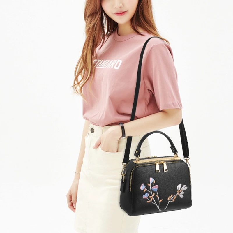 BERNO Fly/Брендовая женская сумка на плечо модная Цветочная с вышивкой для дам сумки