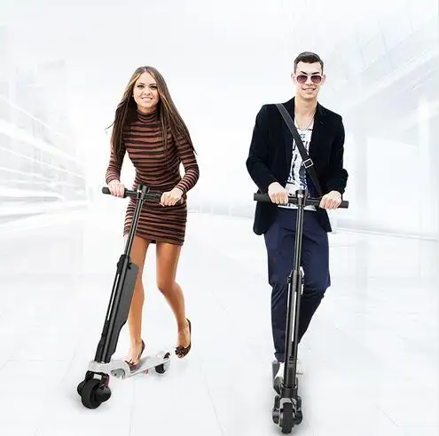 Мини Электрический Скутер Складной 2 колеса Bluetooth Динамик трехколесный велосипед